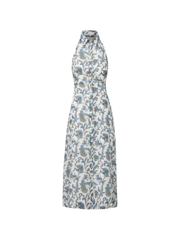 Veronica Beard Mackey Midi Dress in White