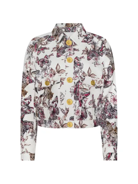 L'Agence Nyx butterfly-print cropped jacket