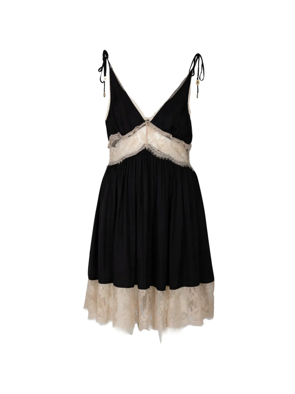 Sea lace mini dress - Nero