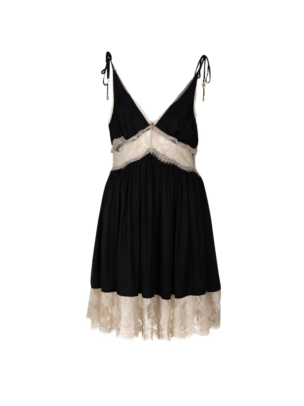Sea lace mini dress - Nero