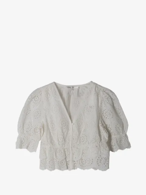 FRAME blusa con volantes y ojales