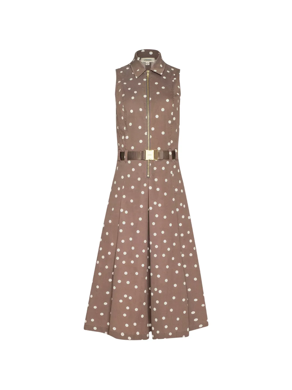 L'Agence Kylo polka-dot shirt dress - Marrone