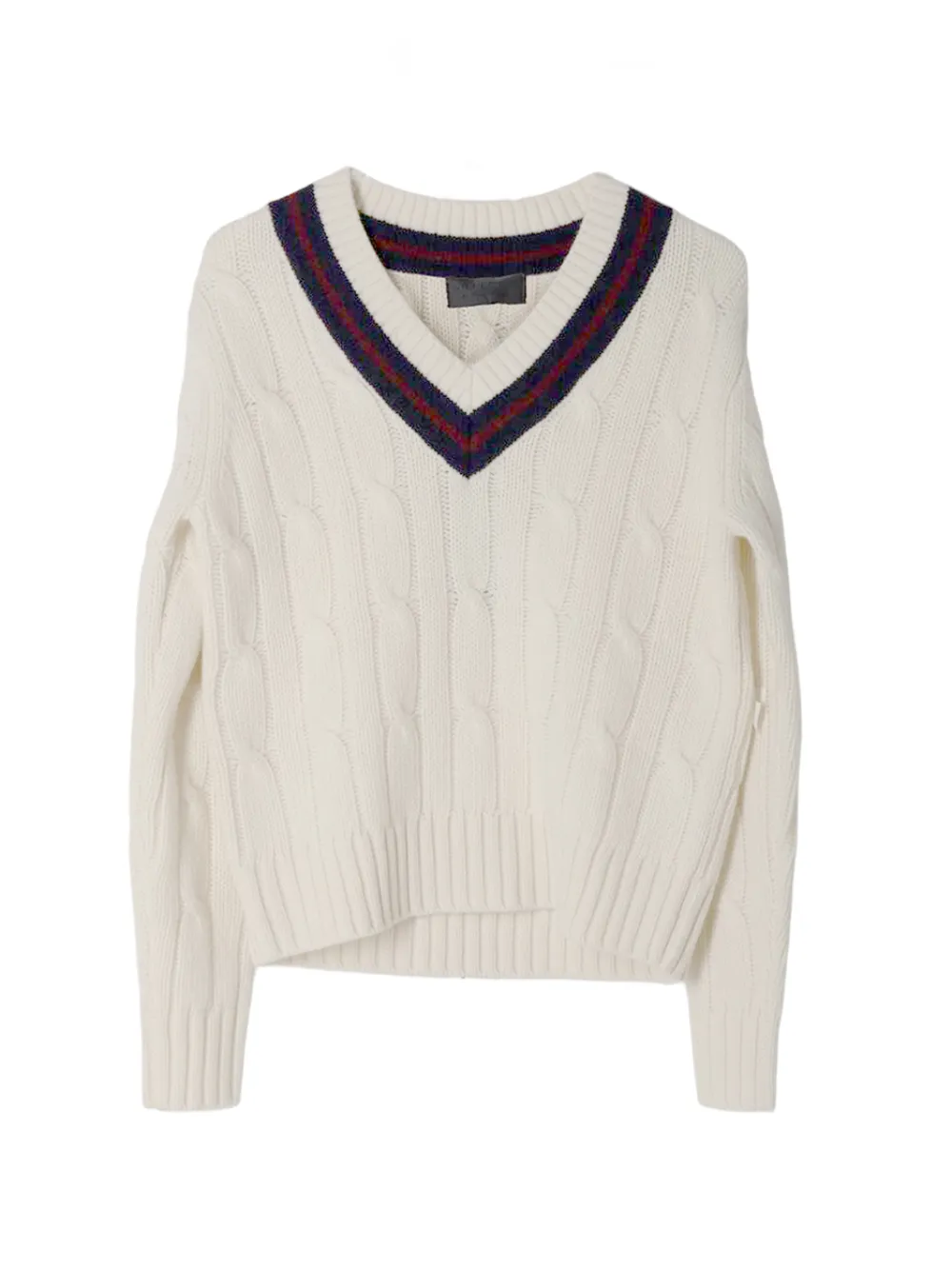 Nili Lotan cable knit V-neck sweater - Toni neutri