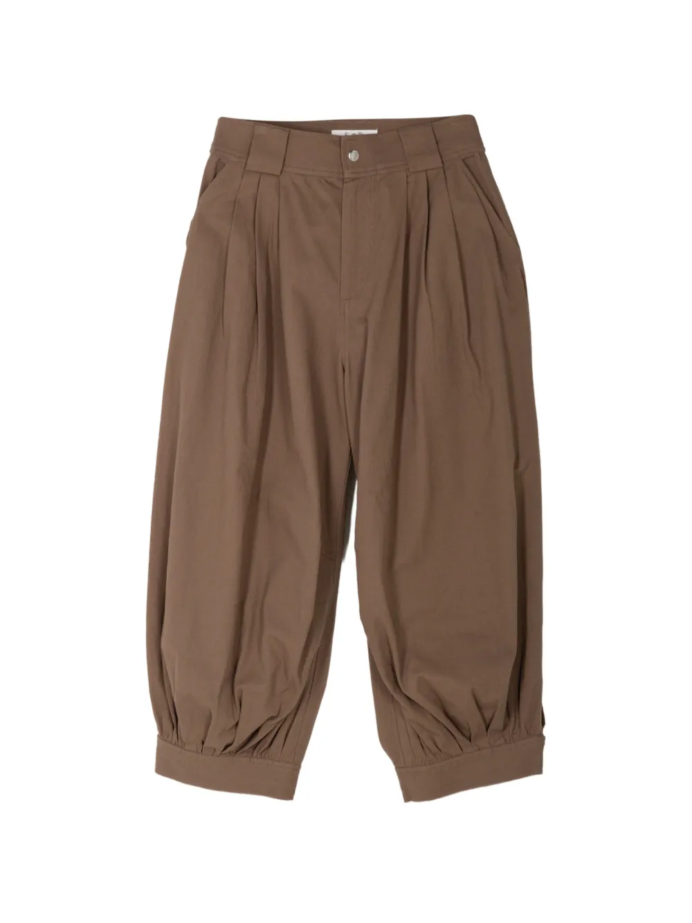 Sea Lois pleated twill trousers - Marrone