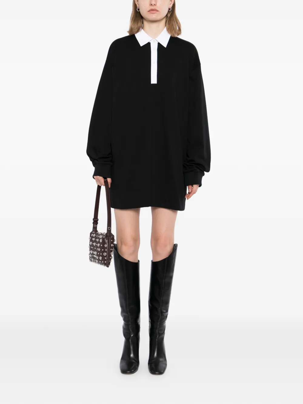 Cynthia Rowley Ardie mini-jurk Zwart