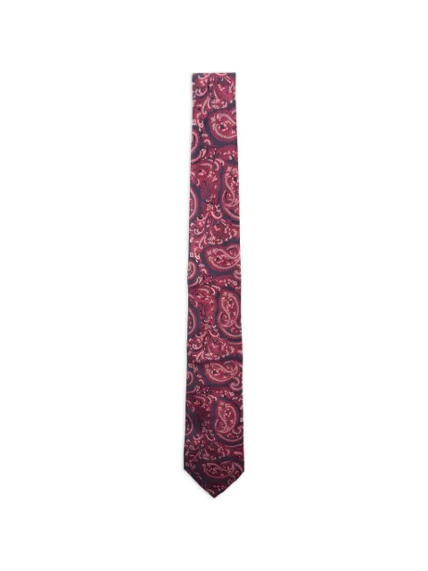 ETRO corbata de seda con motivo de cachemira en jacquard