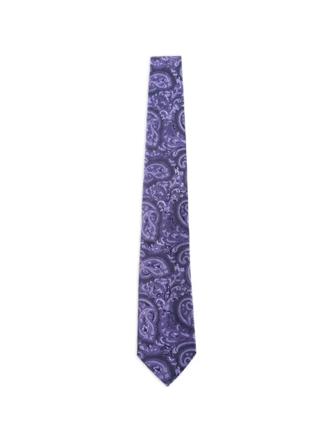 ETRO corbata de seda con motivo de cachemira en jacquard