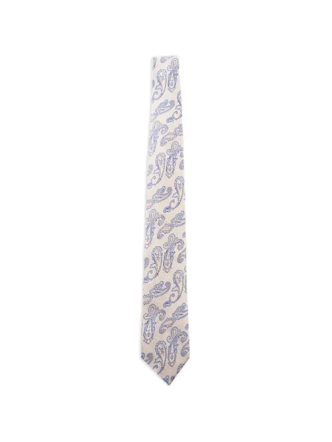 ETRO corbata de seda con motivo de cachemira en jacquard