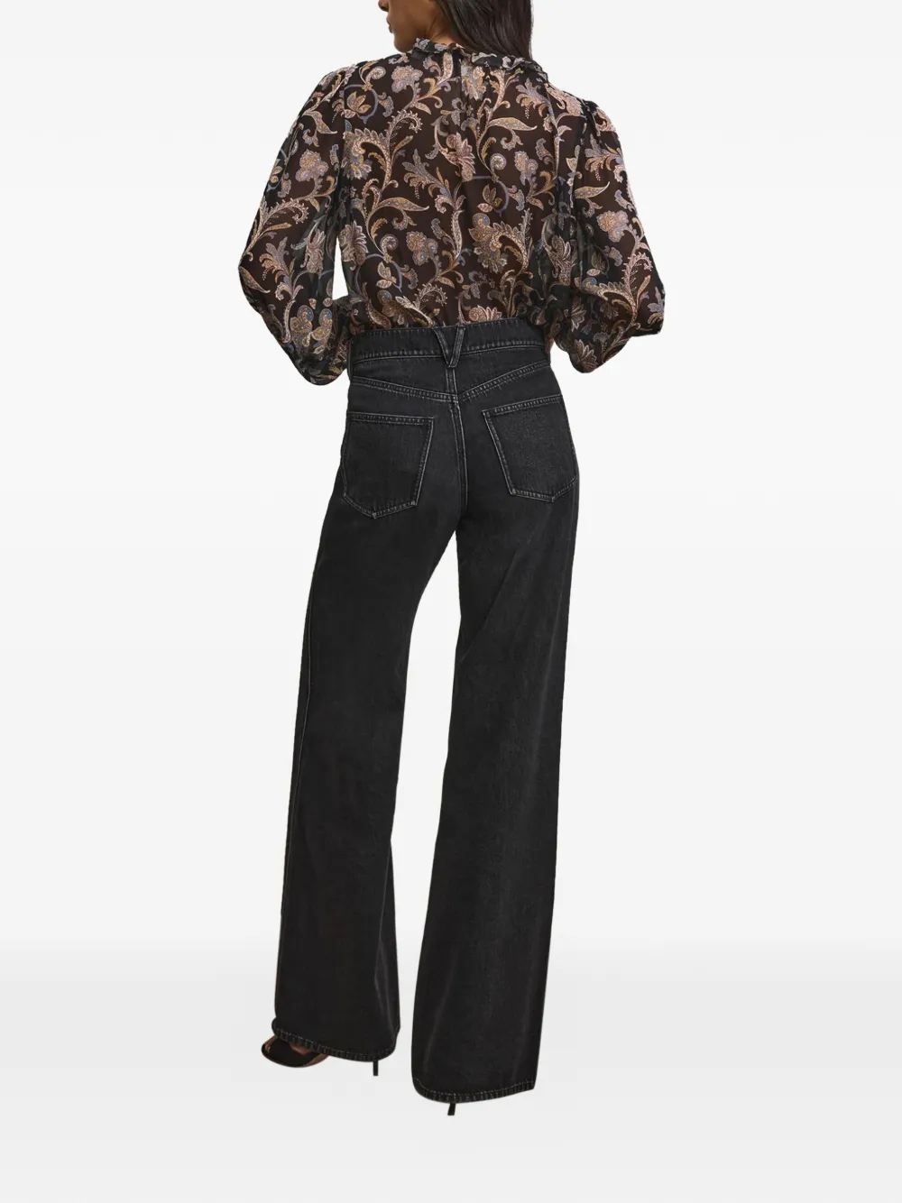  Veronica Beard Hickory Ruffled Blouse - Black 
