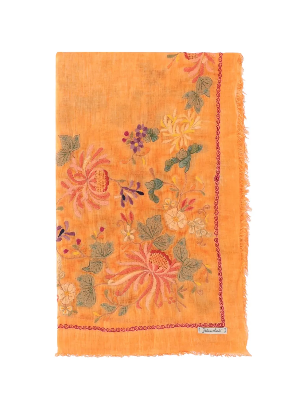 Faliero Sarti Gerbera floral-print scarf - Arancione
