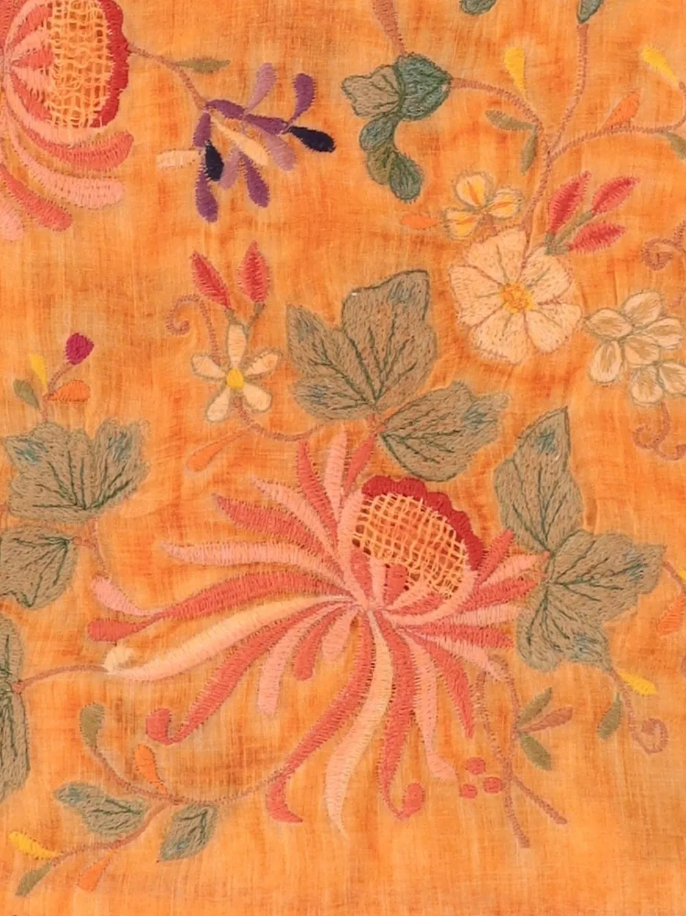 Gerbera Floral-Print Scarf