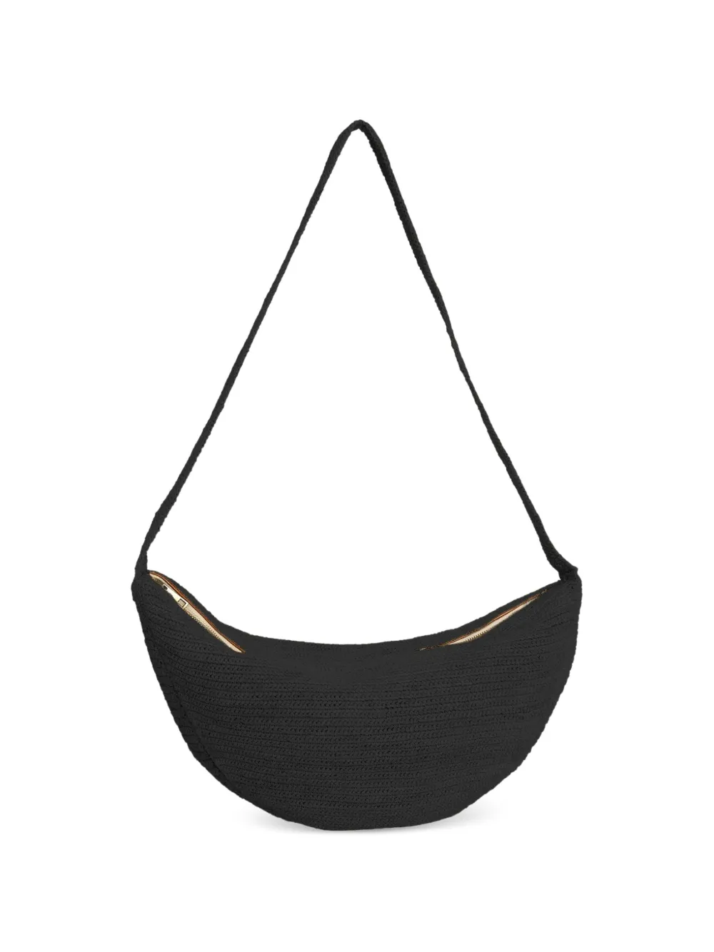 IBELIV Luna raffia shoulder bag - Nero