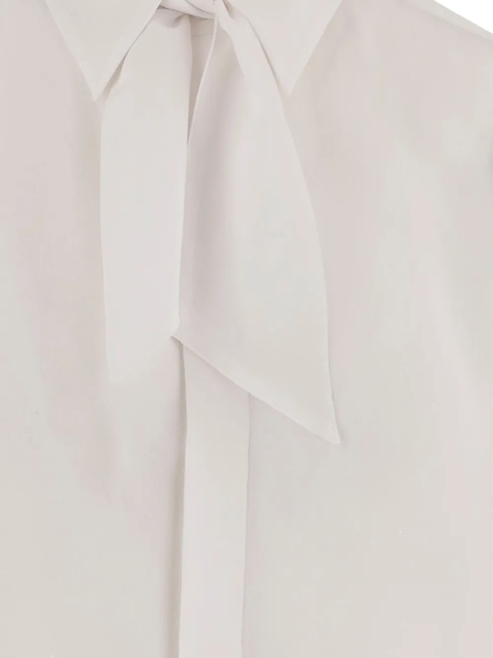  Sa Su Phi Tie-neck Buttoned Shirt - White 