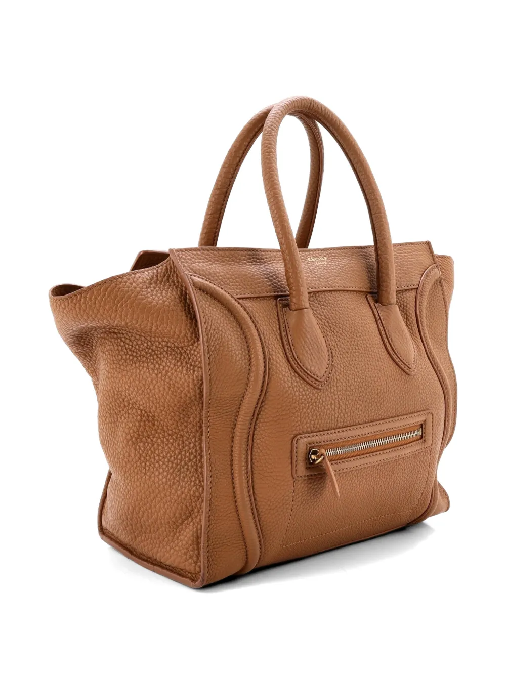 Luggage Bag Grainy Leather Mini Tote Bag