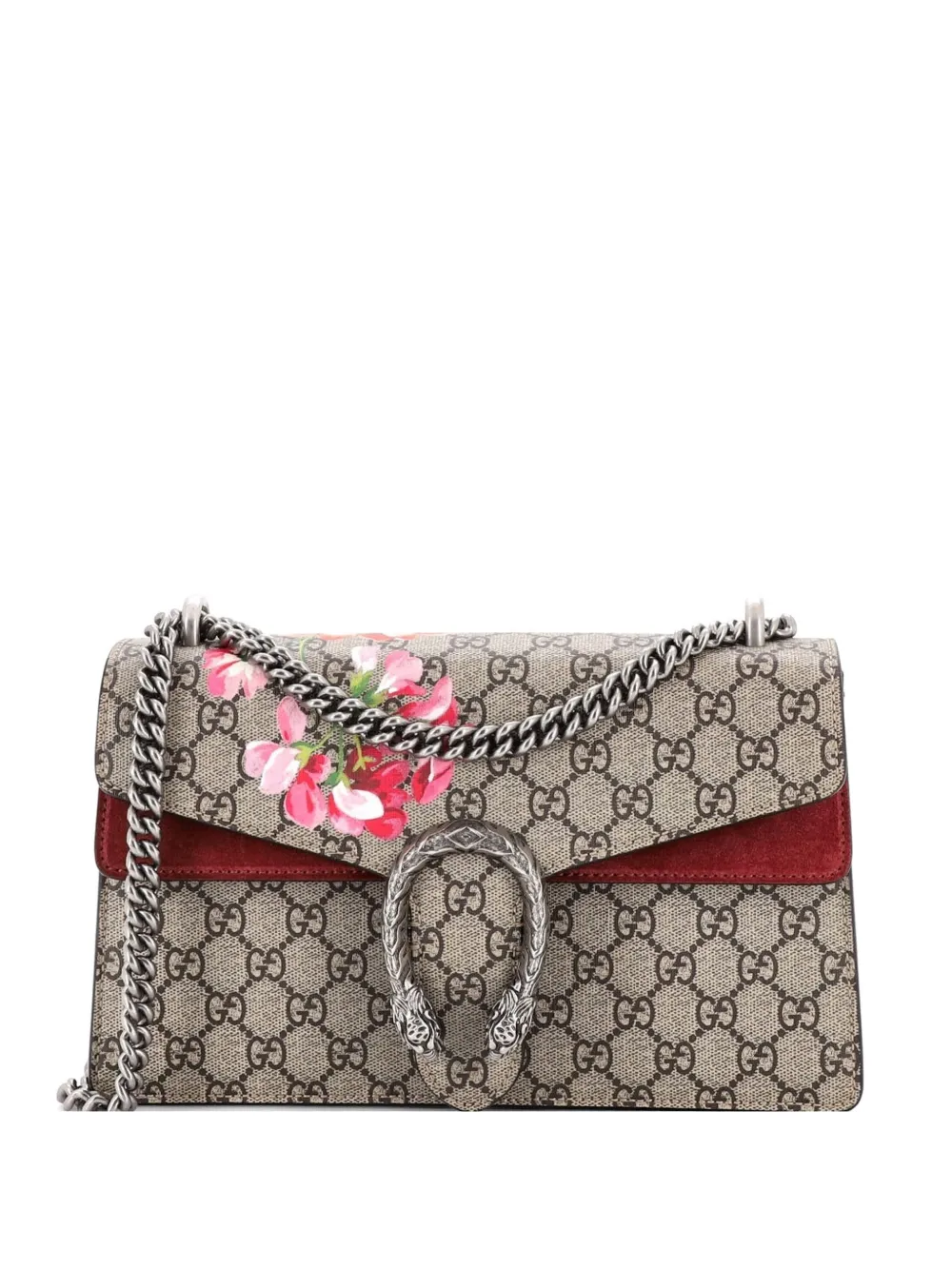 Gucci Pre-Owned Dionysus Bag Blooms Print GG Coated Canvas Small shoulder bag - Marrone