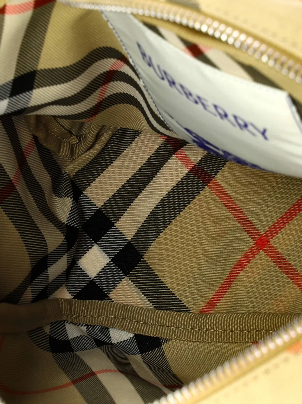 Camera Vintage Check Nylon Crossbody Bag