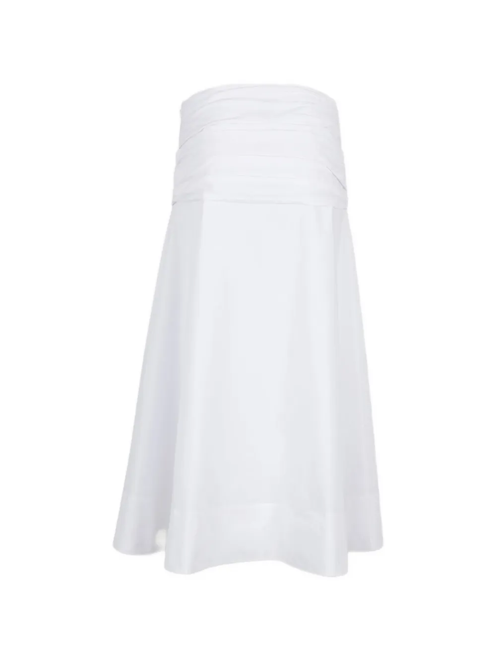 Staud Shirred Midi Skirt - White 