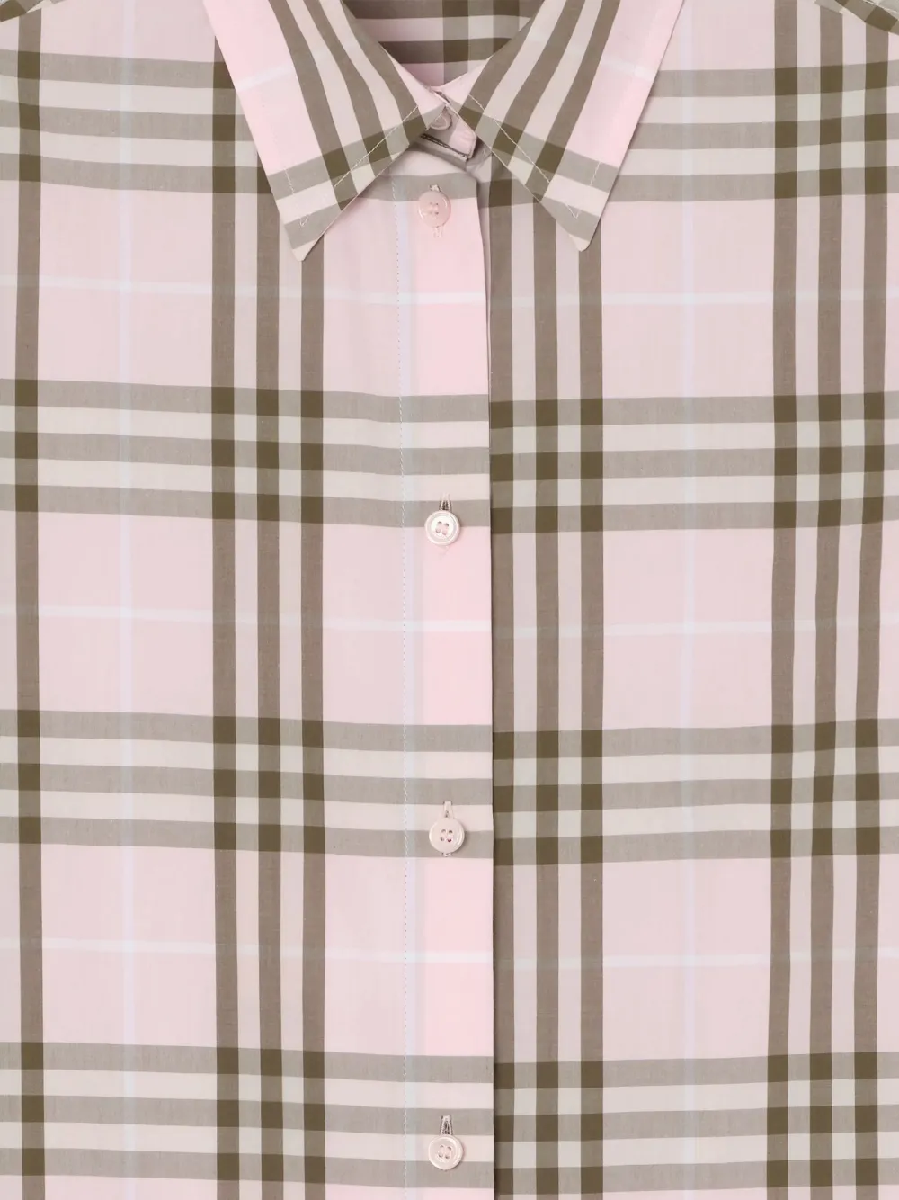  Burberry Checked-pattern Shirt - Pink 