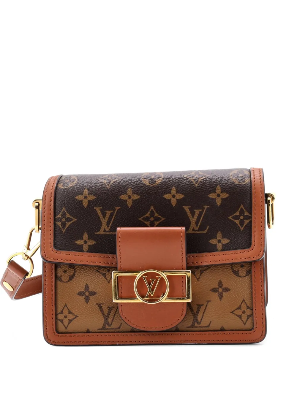 Louis Vuitton Pre-Owned Dauphine Shoulder Bag Reverse Monogram Canvas Mini crossbody bag - Marrone
