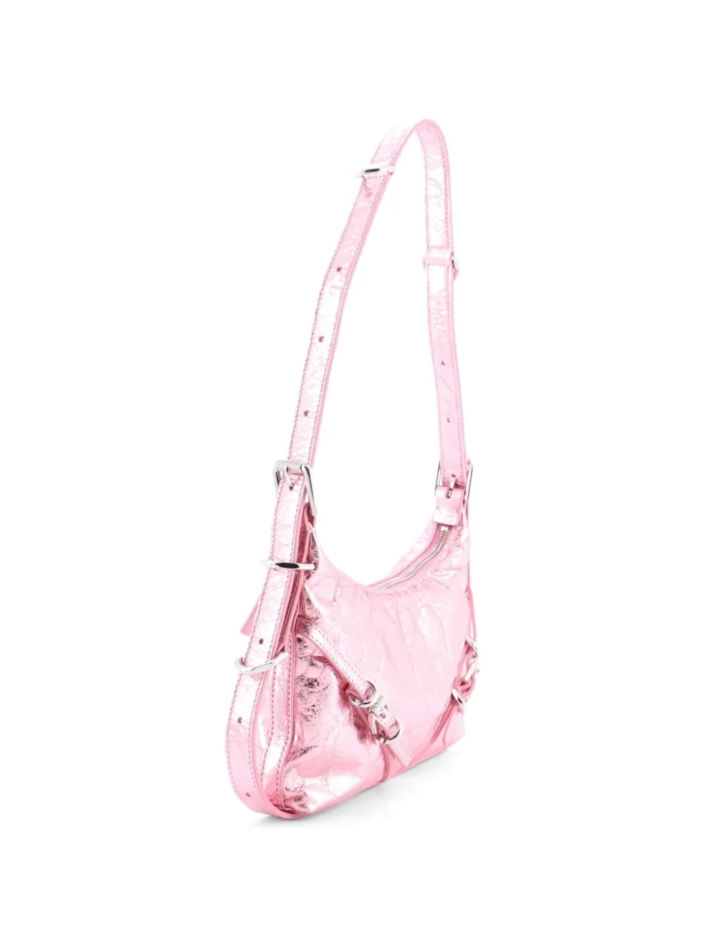 Voyou Metallic Leather Mini Shoulder Bag