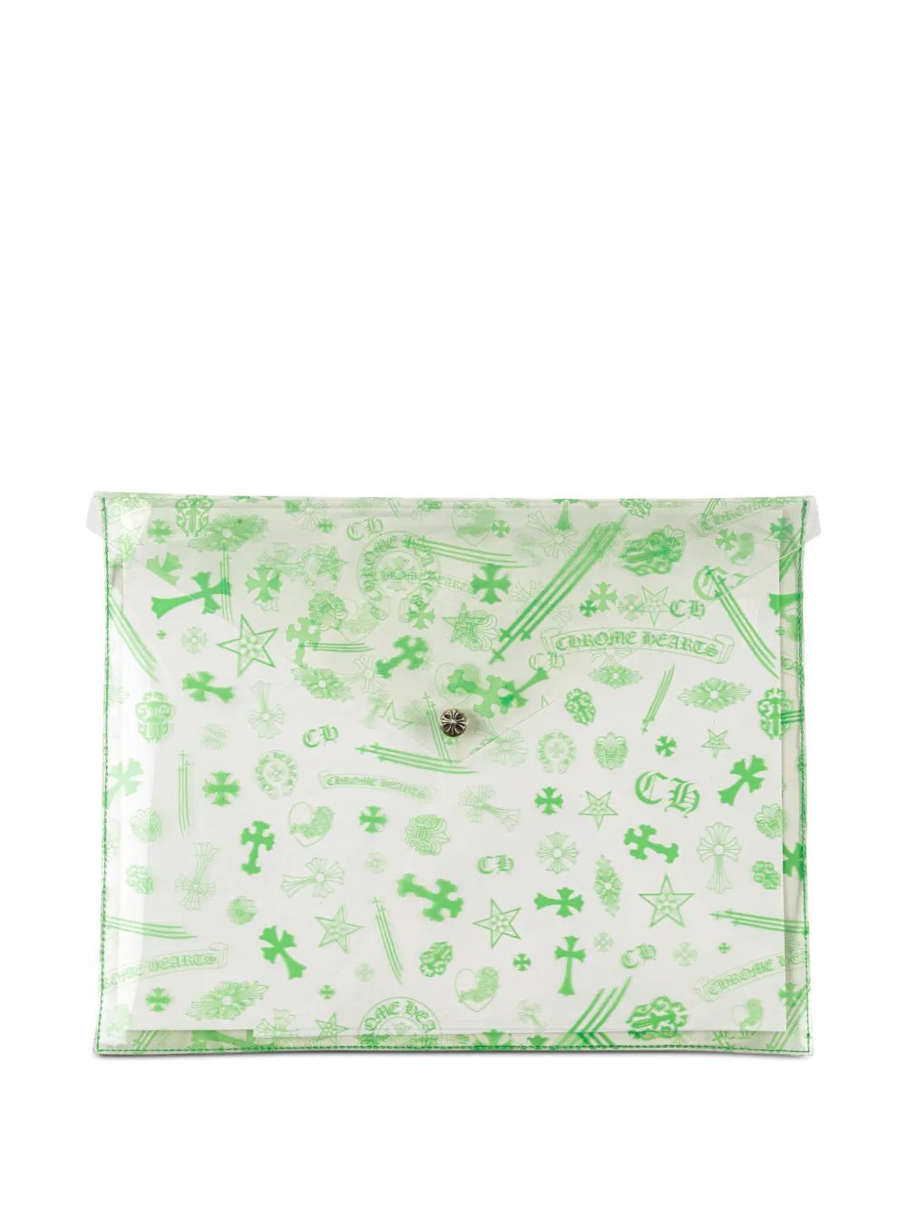 Chrome Hearts logo-print clutch bag - Bianco