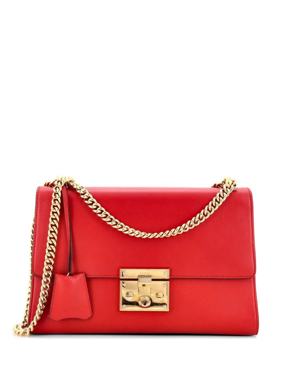 Gucci Pre-Owned Padlock Leather Medium shoulder bag - Rosso