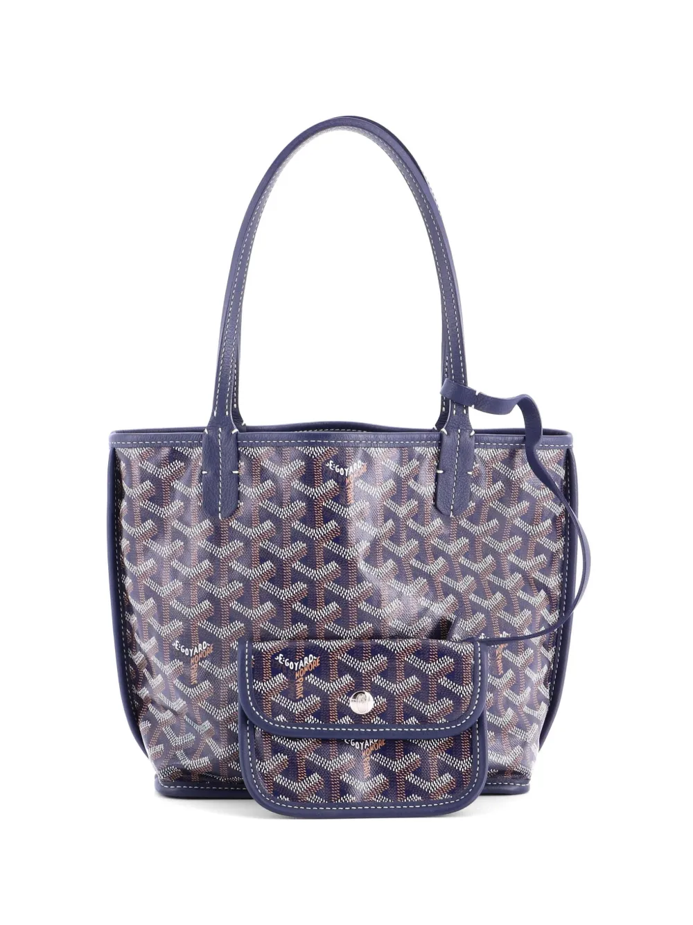 Goyard Pre-Owned Anjou Reversible Tote Coated Canvas Mini satchel - Blu