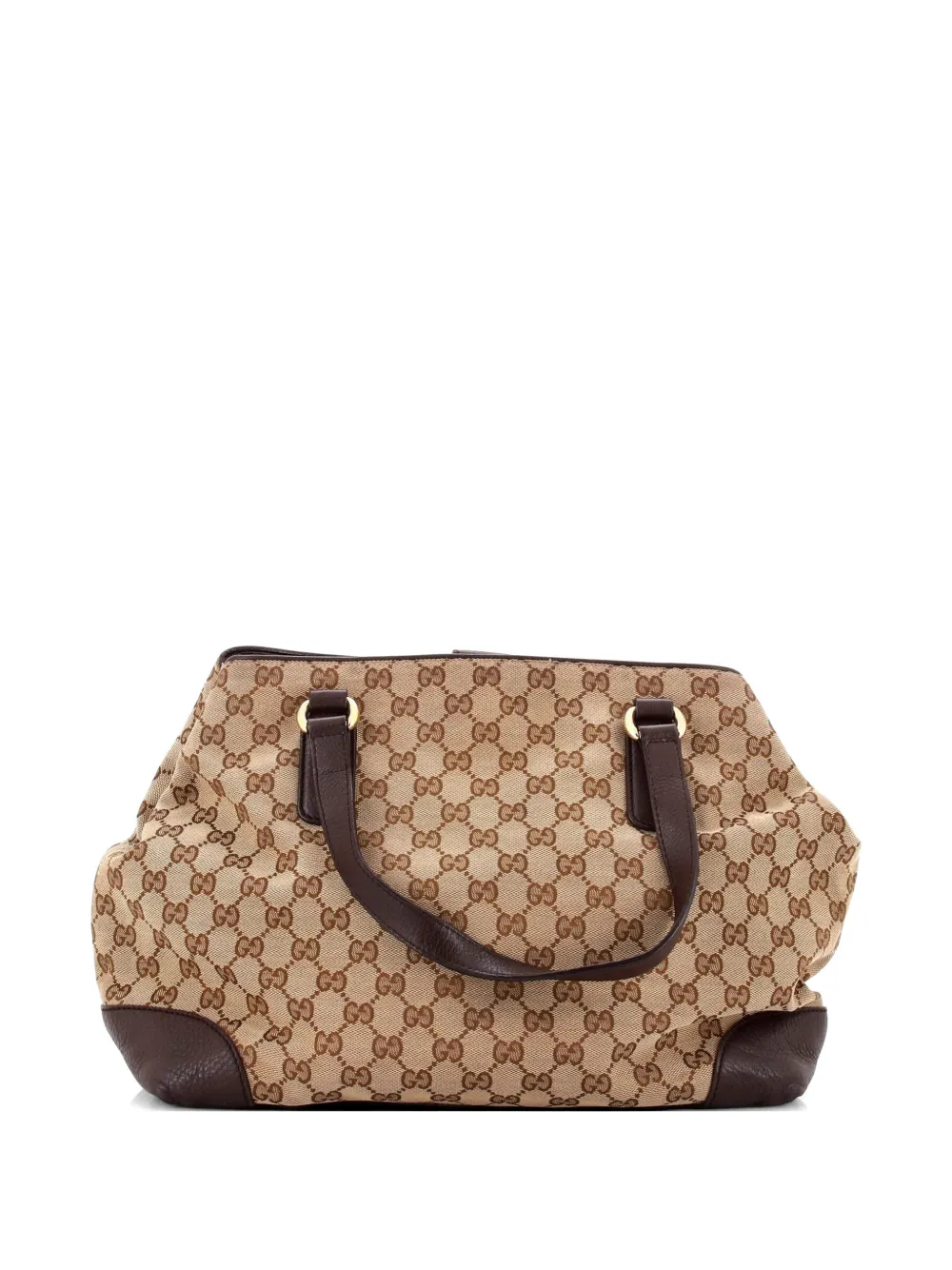 Gucci Pre-Owned Dressage GG Canvas and Leather Medium tote bag - Marrone
