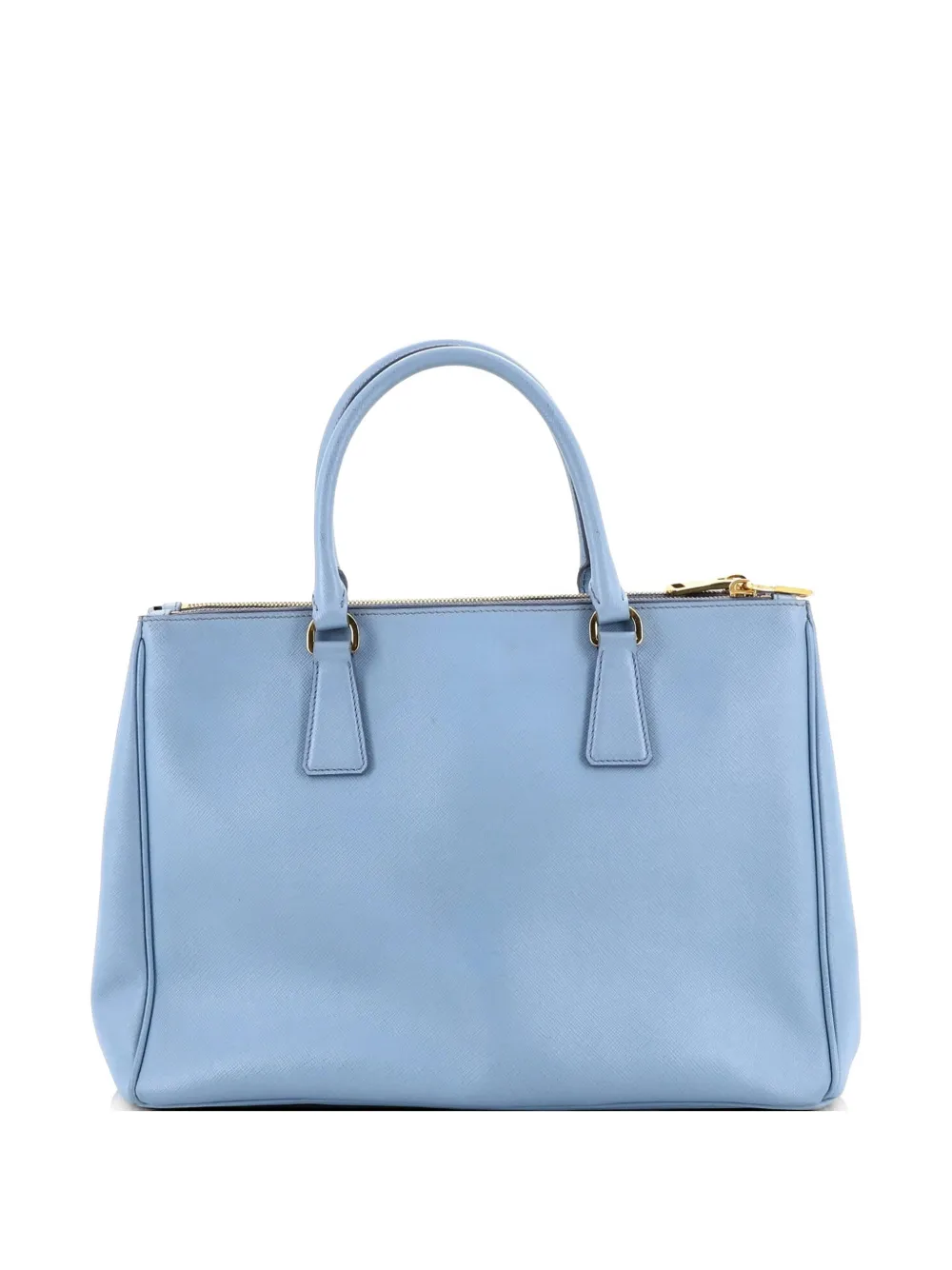Double Zip Lux Saffiano Leather Medium Tote Bag