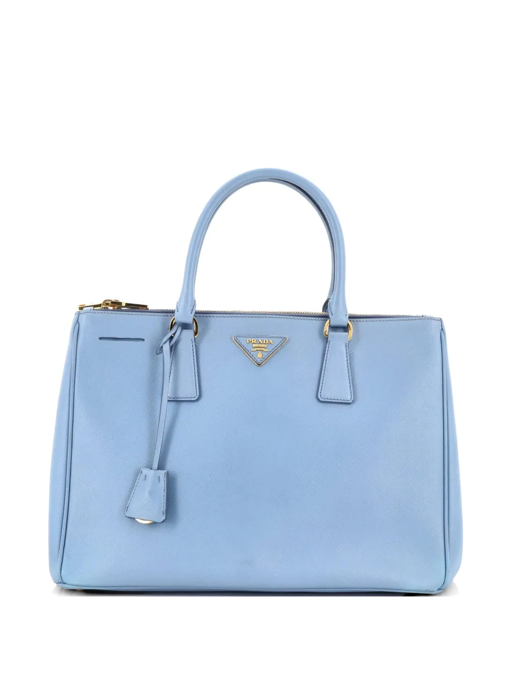 Prada Pre-Owned Double Zip Lux Saffiano Leather Medium tote bag - Blue