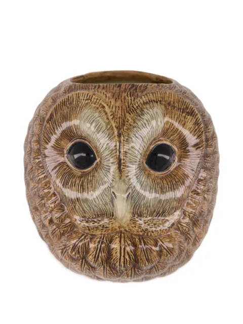 Quail Ceramics Tawny owl flower wall vase