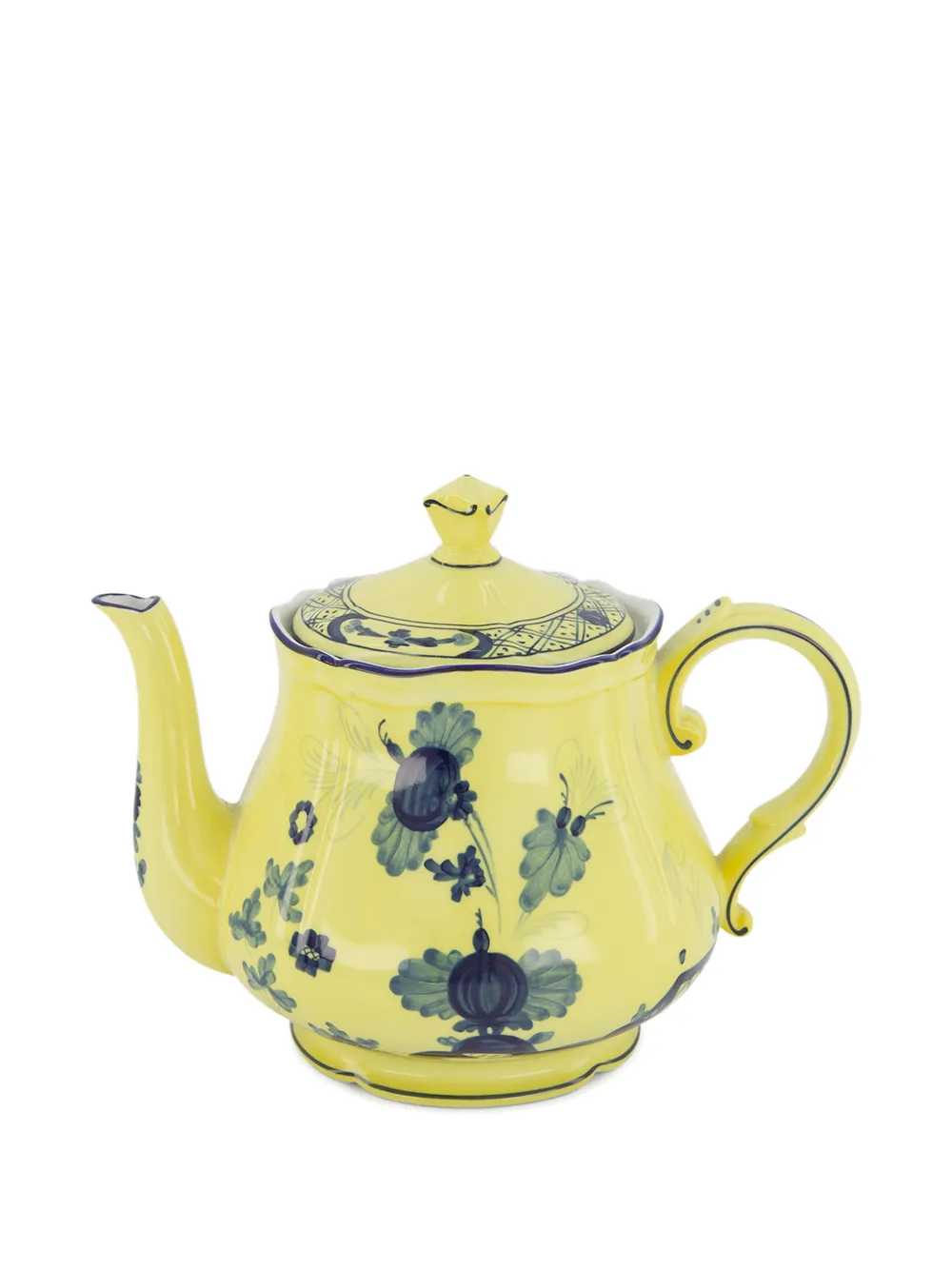 GINORI 1735 Teekanne mit Blumen-Print - Gelb