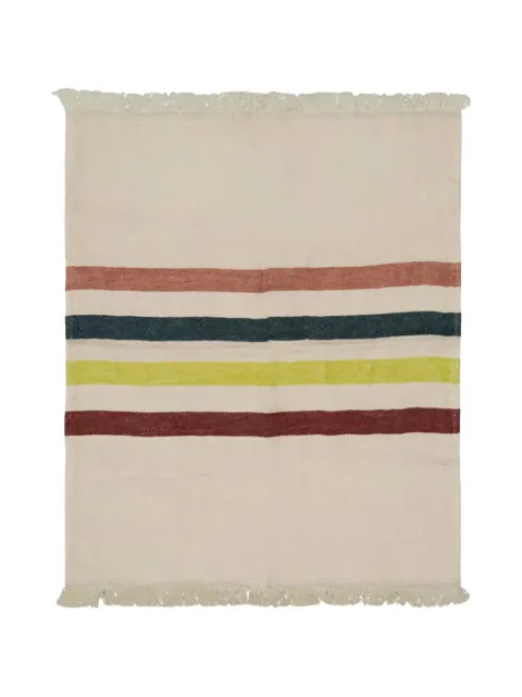 LIBECO striped fringed guest towel