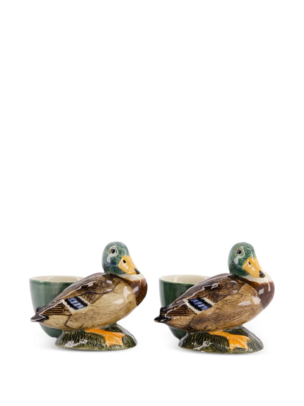 Quail Ceramics Set di 2 tazze da uovo Drake Mallard - Verde