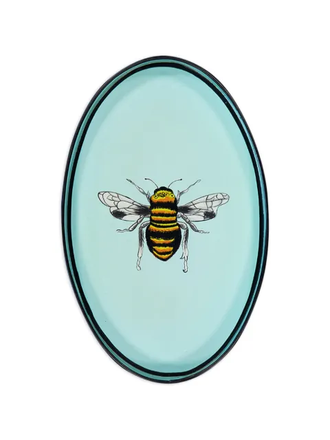 Les-Ottomans hand-painted bee oval tray