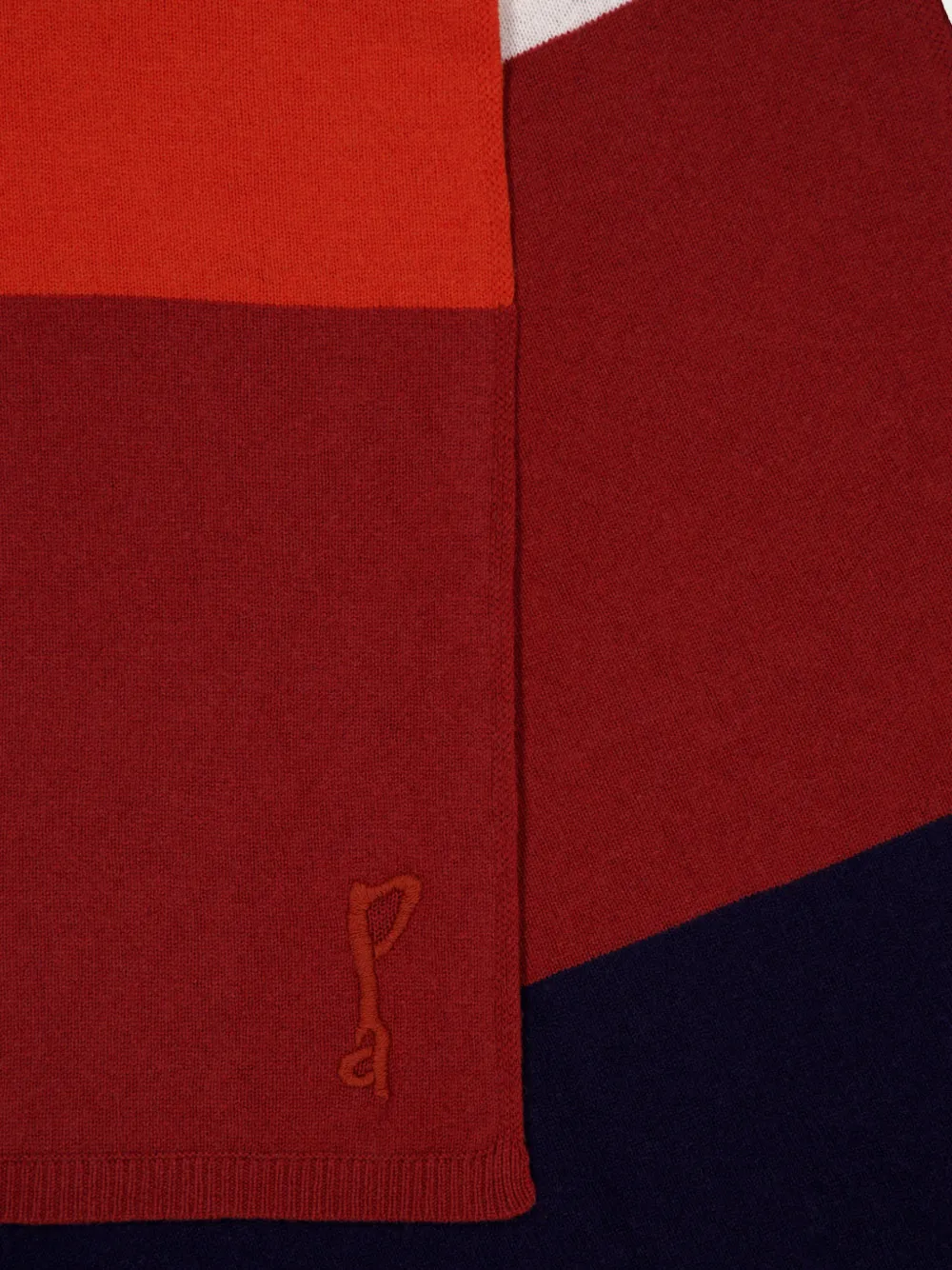  Paula Couverture à Rayures - Rouge 