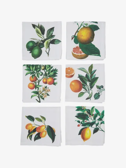 LINORICCI citrus-print napkins (set of six)