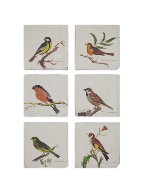 LINORICCI bird print napkin (set of six)