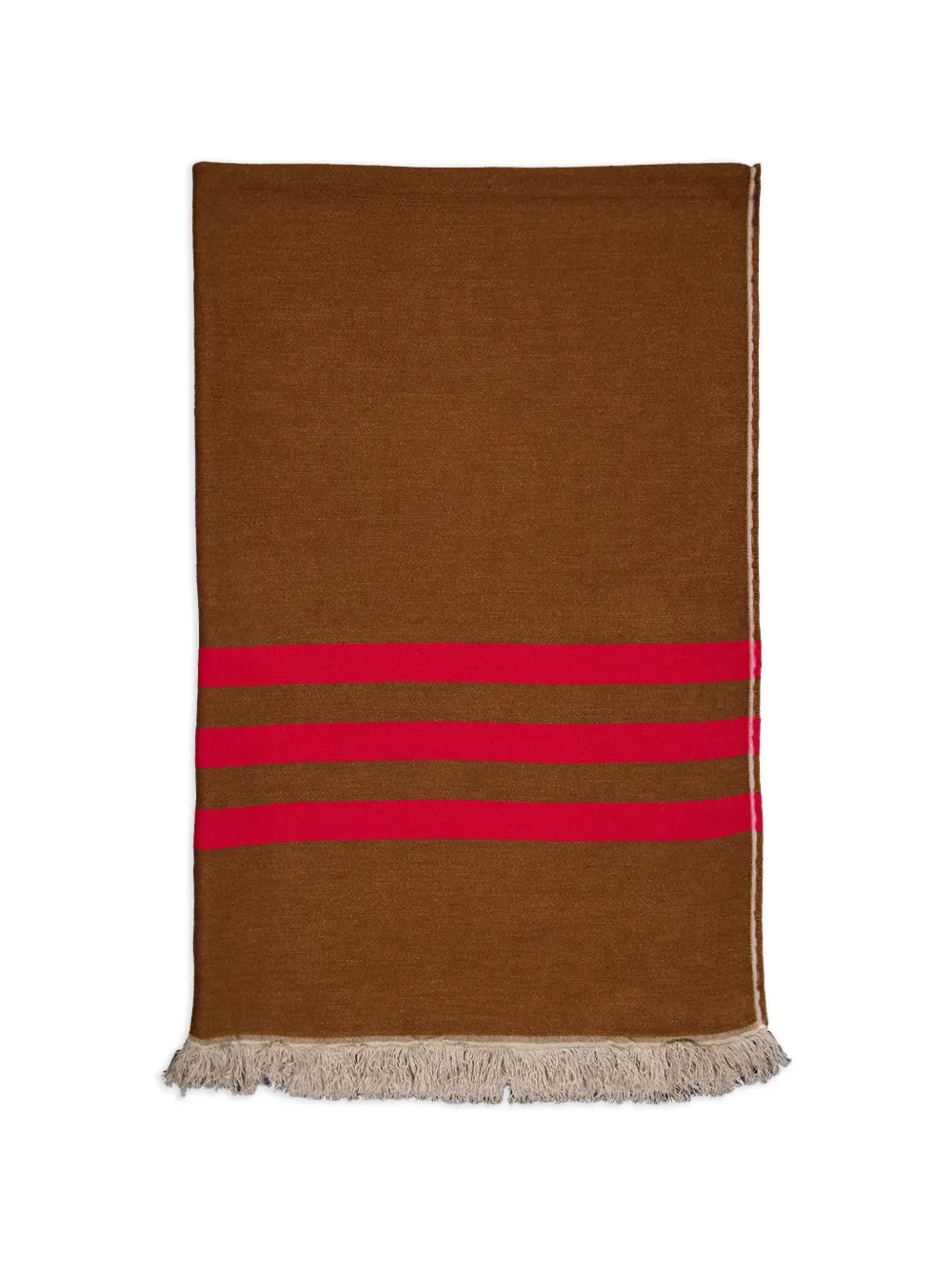 Libeco Manitoba Multi-stripe Throw In Brown