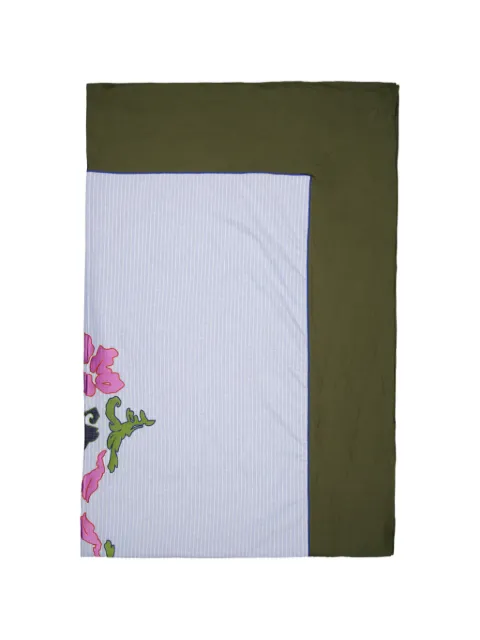 PAULA embroidered striped tablecloth