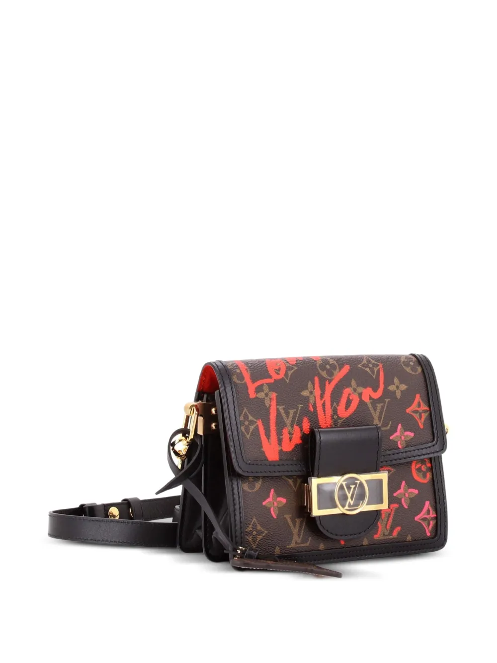 Louis Vuitton Pre-owned Dauphine Shoulder Bag Limited Edition Fall in Love Monogram Canvas Mini Crossbody Bag in Brown, view