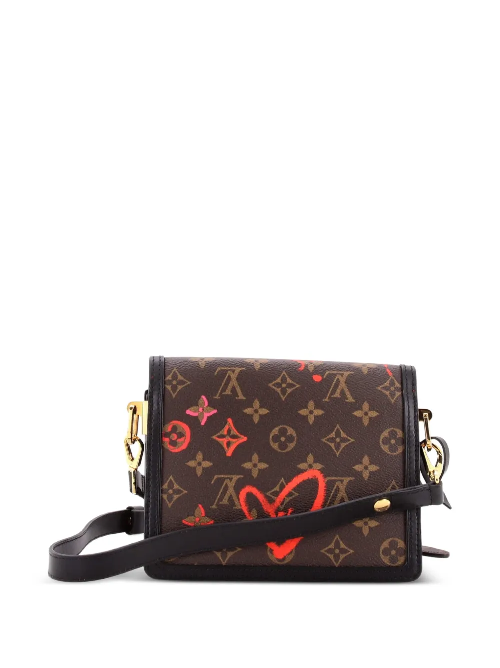 Louis Vuitton Pre-owned Dauphine Shoulder Bag Limited Edition Fall in Love Monogram Canvas Mini Crossbody Bag in Brown, view