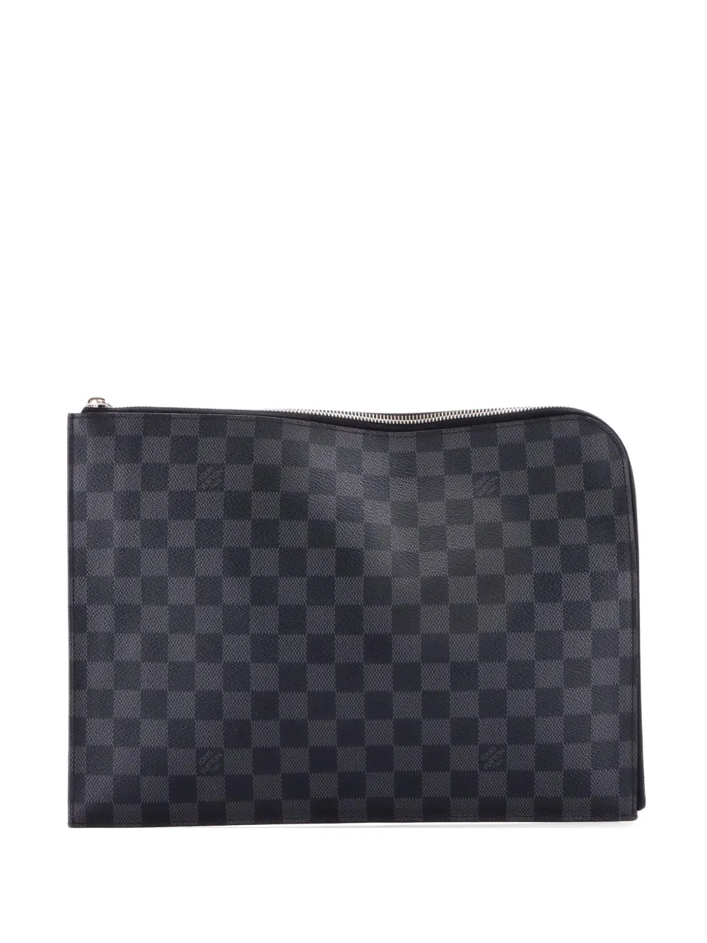 Louis Vuitton Pre-Owned Zip Around Pochette Jour Damier Graphite GM clutch bag - Black