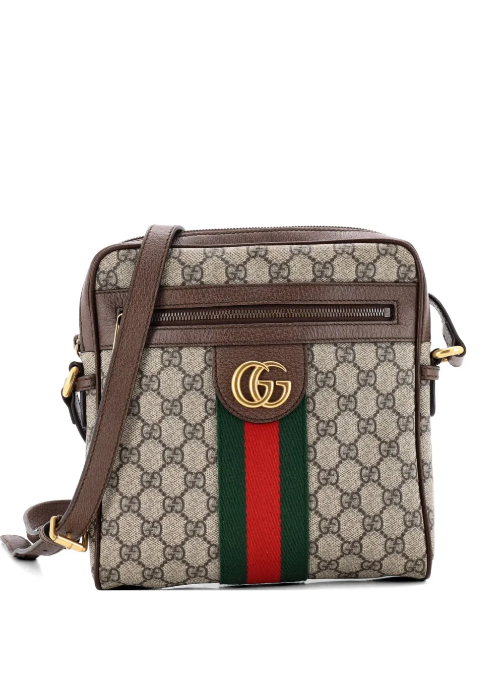 Gucci Pre-Owned Ophidia Messenger Bag GG Coated Canvas Small crossbody bag - Marrone