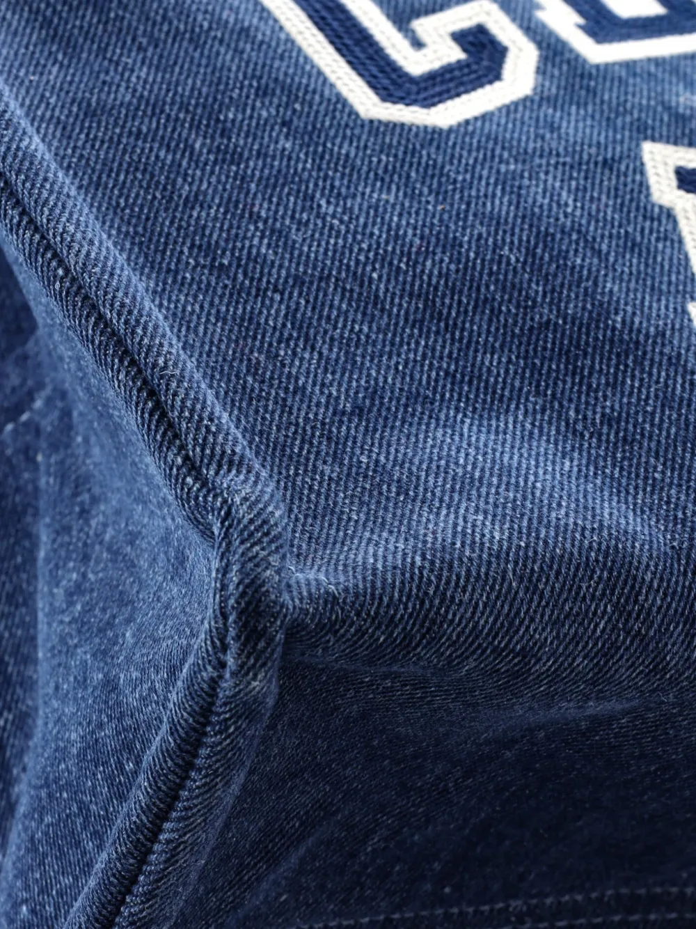 Cabas Thais Denim With Applique Large Tote Bag