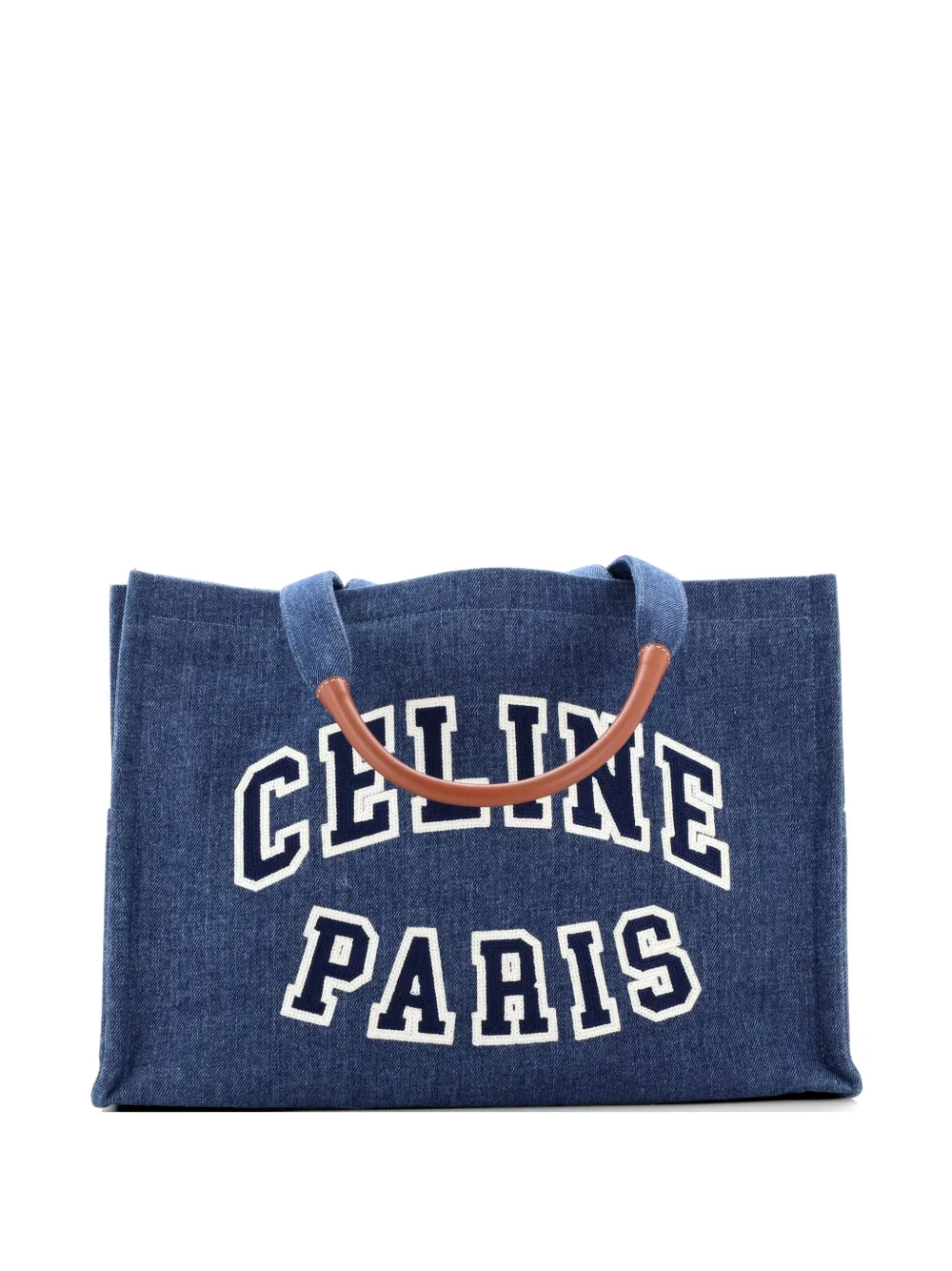 Celine Pre-Owned Cabas Thais Denim with Applique Large tote bag - Blu