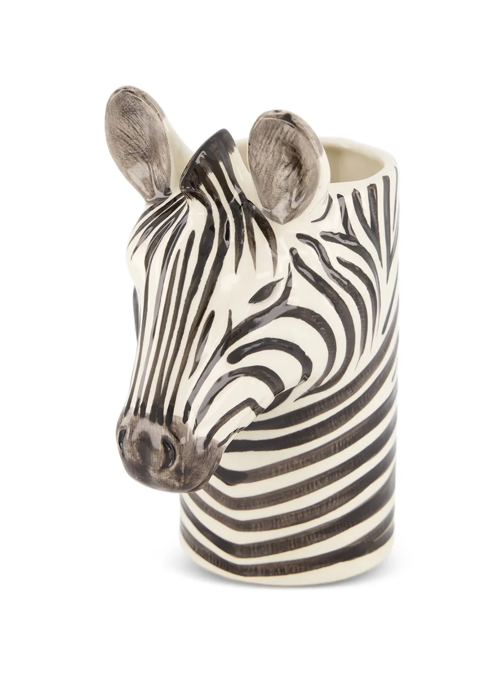Quail Ceramics Besteckbehälter mit Zebramuster - Schwarz