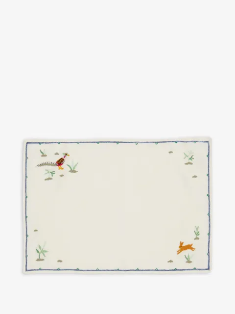 HOUSE OF CAPRICORN Santa Cruz embroidered placemat