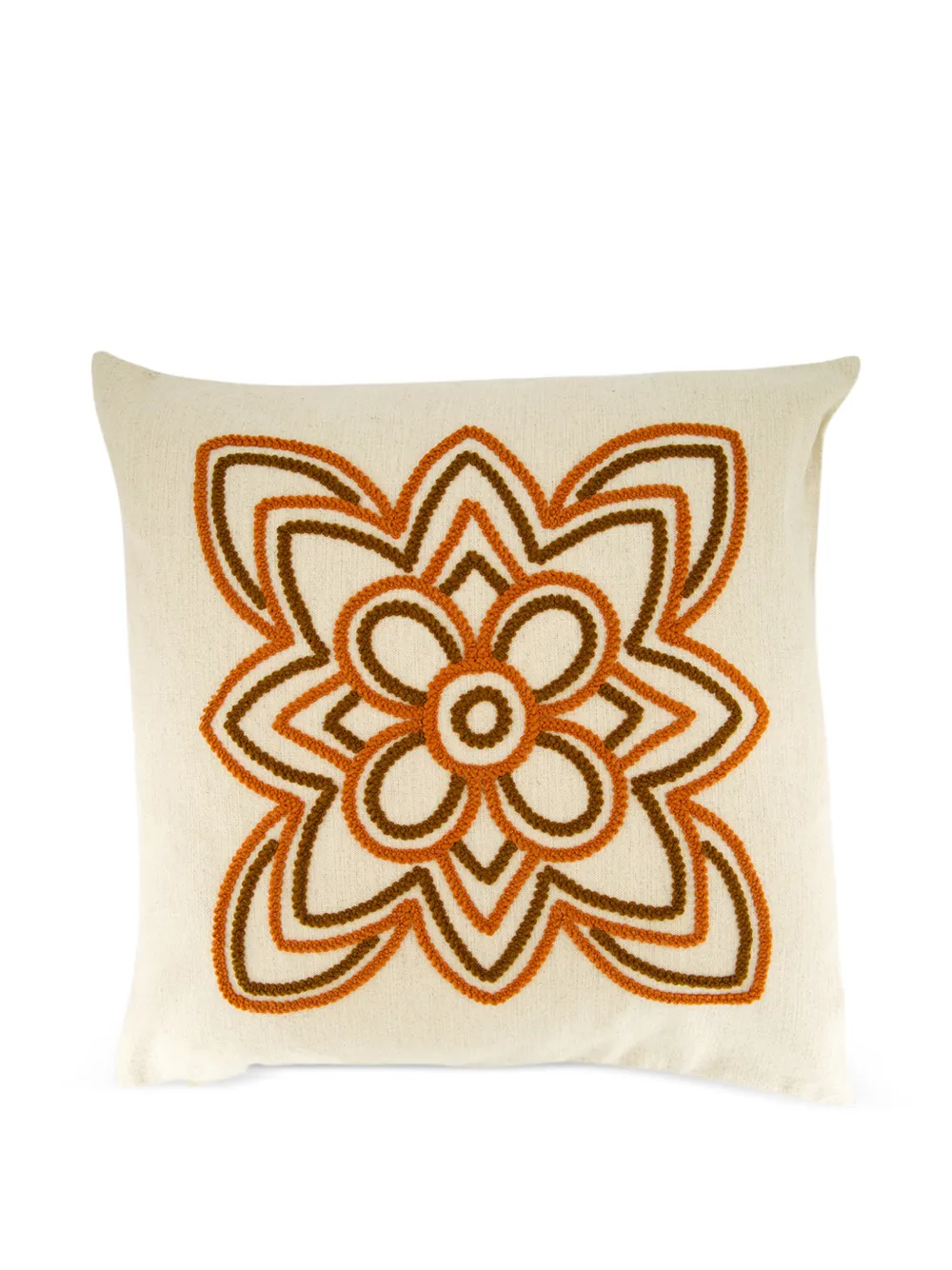 HOUSE OF CAPRICORN florea embroidery linen cushion - Nude