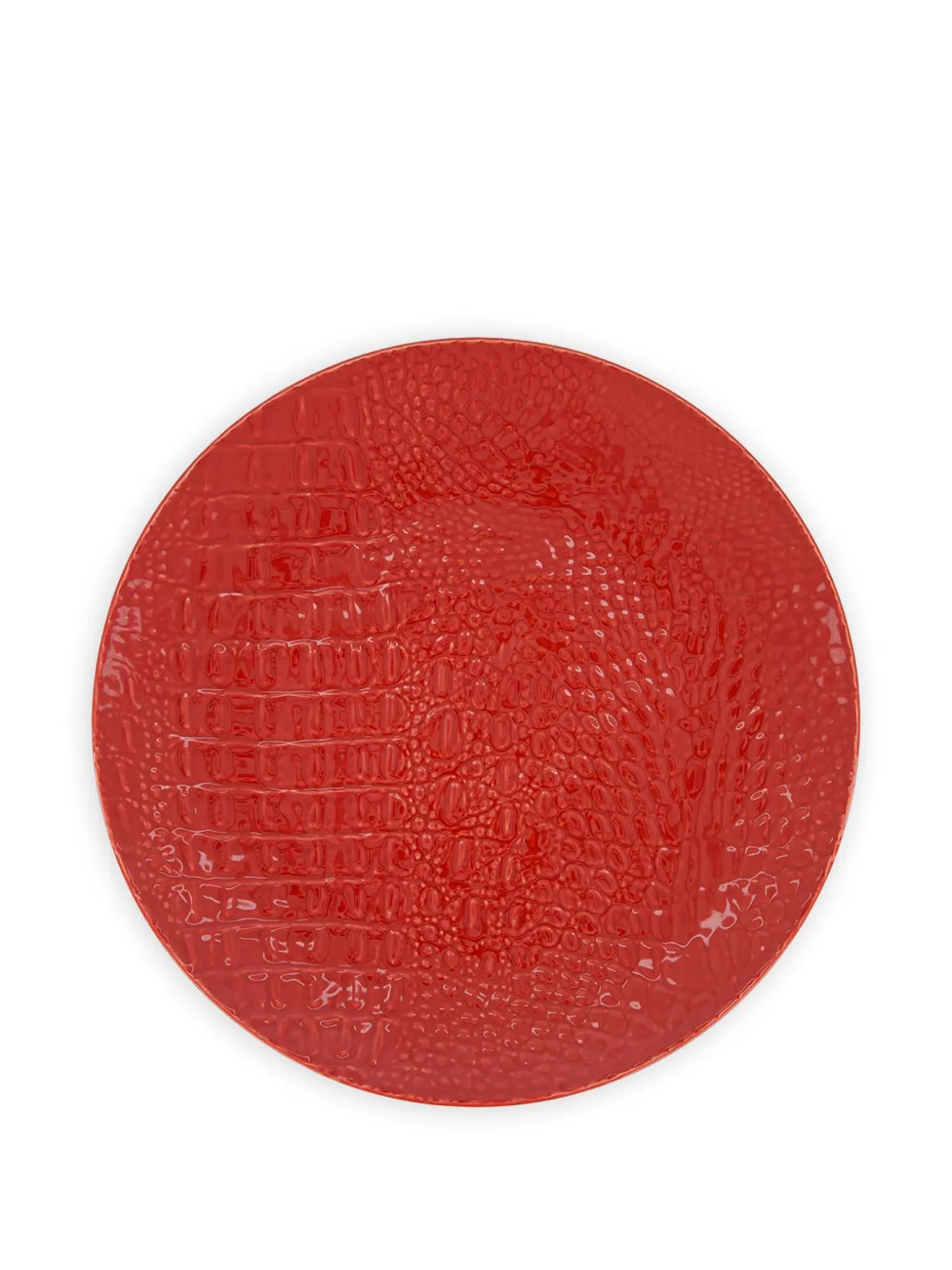 HOUSE OF CAPRICORN Jacaré Teller aus Keramik - Rot